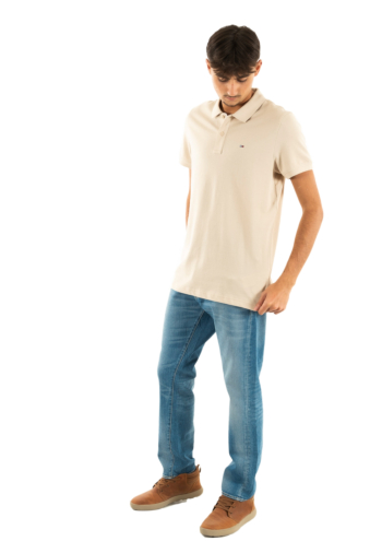 Polos tommy jeans slim placket aby gulf sand