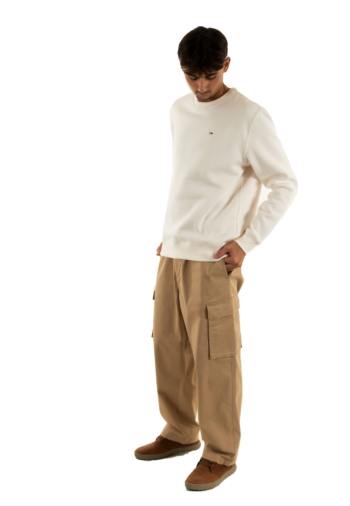 Sweat tommy jeans reg s flag crew ybh ancient white