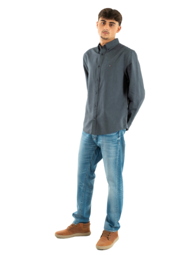 Chemise tommy jeans reg oxford c1g dark night navy