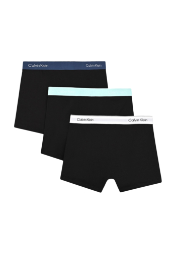 Calecons et slips calvin klein jeans trunk 3pk, tm6 3vn black bodies w/ tahiti turquoise/da
