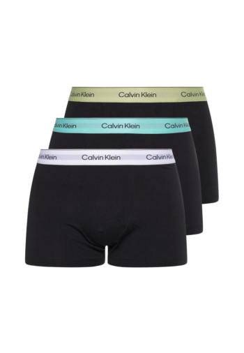 Calecons et slips calvin klein jeans trunk 3pk, tm6 vrb b- white, beau blue, leafy fun wbs