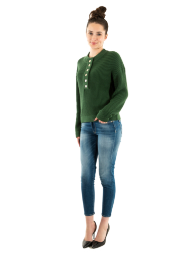 Pull hiver only nina pineneedle gold button