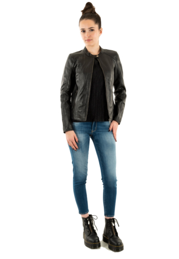Blousons cuir portman porvaleriana noir