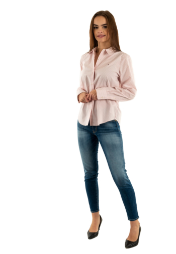 Chemisier tommy jeans ess poplin regular 0d5 classic ithaca stp bonita pink