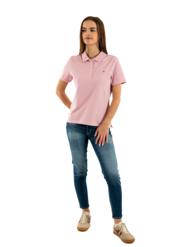 Polos tommy jeans 1985 slim pique tpg bonita pink