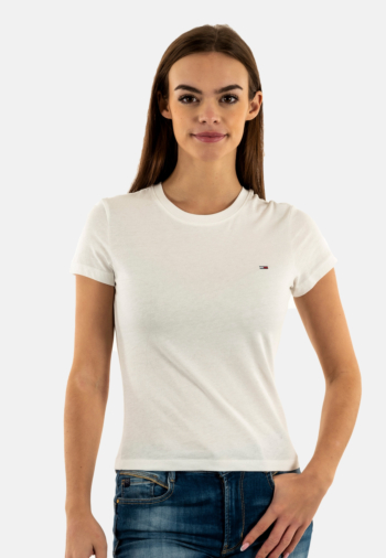 Tee shirt tommy jeans dw0dw20459 ybl ecru