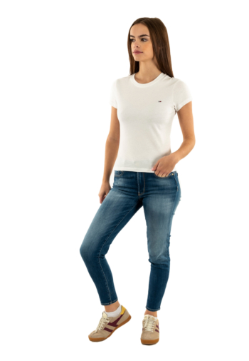 Tee shirt tommy jeans dw0dw20459 ybl ecru