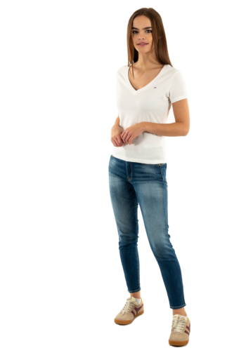 Tee shirt tommy jeans dw0dw20458 ybl ecru