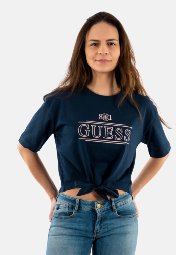 Tee shirt guess jeans martina g7r1 silk blue