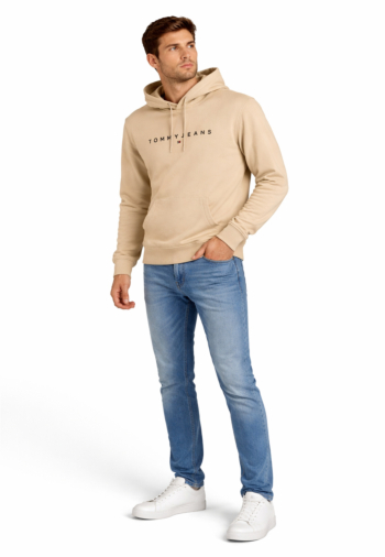 Sweat tommy jeans reg linear logo aby gulf sand