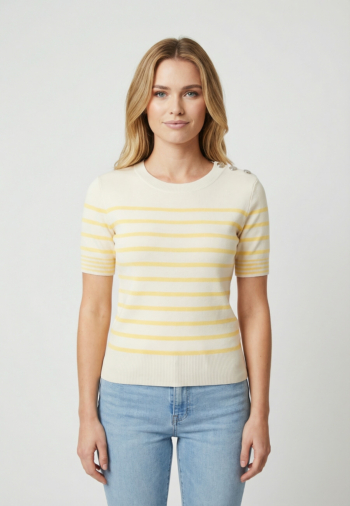 Pull leger morgan 251-mteri ivoire/pale banana