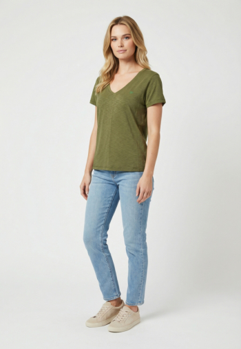 Tee shirt superdry studios slub emb m6b four leaf clover