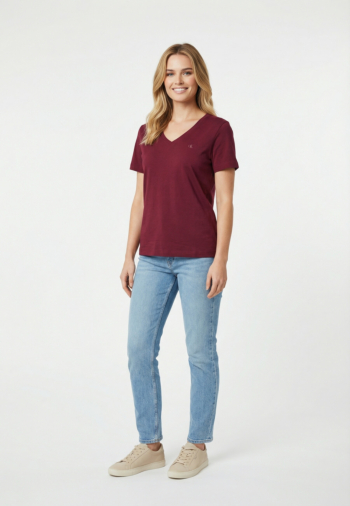 Tee shirt calvin klein jeans archive jersey vnk t 2e5 berry glaze