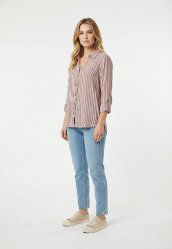 Chemisier only rillo-puori rose brown bright white