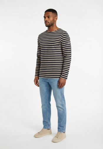 Pull leger saint james meridien moderne marine/ecru