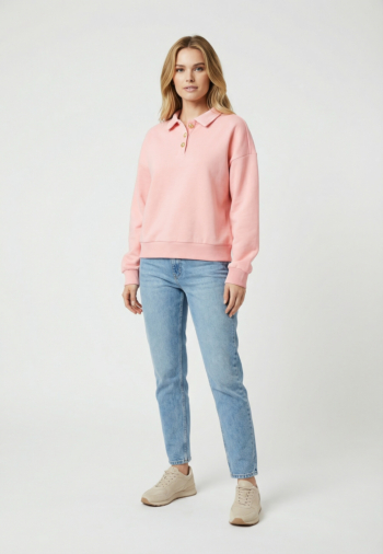 Sweat only agnes romance rose light gold buttons