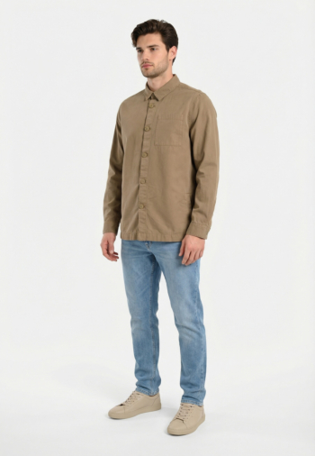 Chemise barbour washed ol72 smokey olive