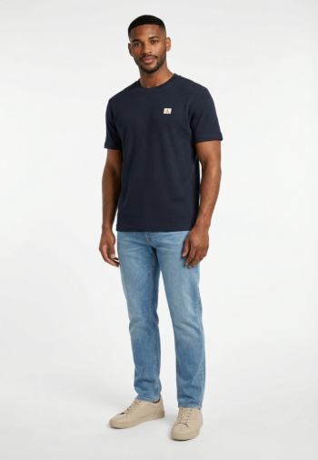 Tee shirt calvin klein jeans waffle woven labe cef dark sapphire