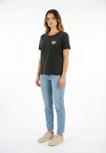 Tee shirt only lucy black zilla zebra heart