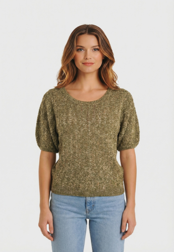 Pull leger freeman t. porter peronelle chiné wo20 f290 moss