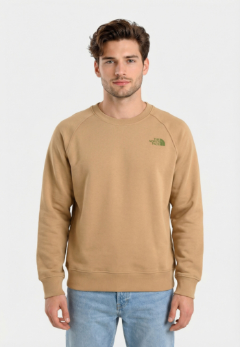 Sweat the north face raglan box nse crew lk51 khaki stone