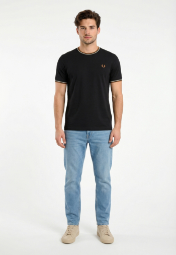 Tee shirt fred perry twin tipped p69 black