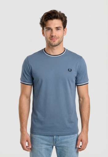 Tee shirt fred perry twin tipped 89a abl/snwt/tnsbl