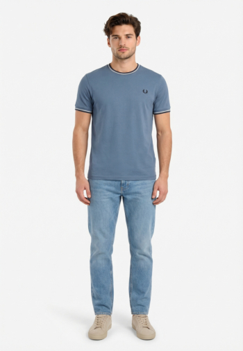 Tee shirt fred perry twin tipped 89a abl/snwt/tnsbl