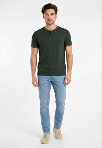 Tee shirt fred perry twin tipped 85a grsrts/stkbl/oxb