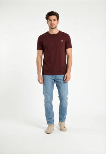 Tee shirt fred perry m3519 k22 oxblood