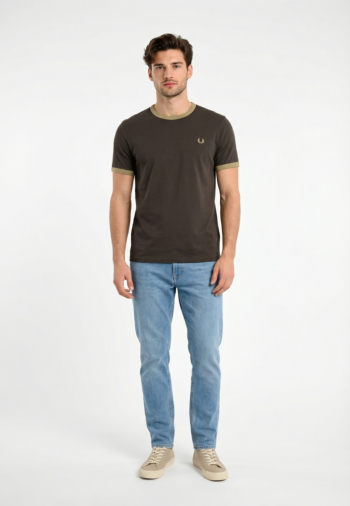 Tee shirt fred perry m3519 32b ancrgrey/seagras