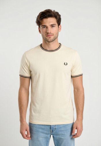 Tee shirt fred perry twin tipped 84a ecr/oxbld/grsrts