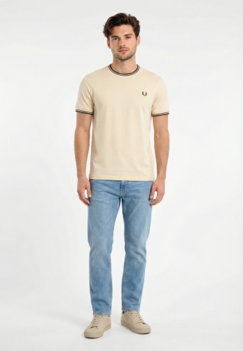 Tee shirt fred perry twin tipped 84a ecr/oxbld/grsrts
