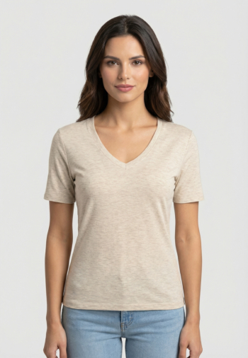 Tee shirt only carrie light grey melange silver glitter