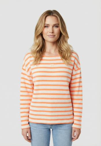 Pull leger Le Temps Des Cerises rudette 7010  orange fluo