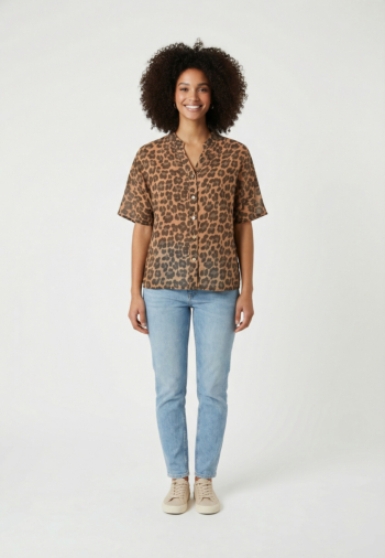 Chemisier manches courtes Le Temps Des Cerises melly 8383  tanin