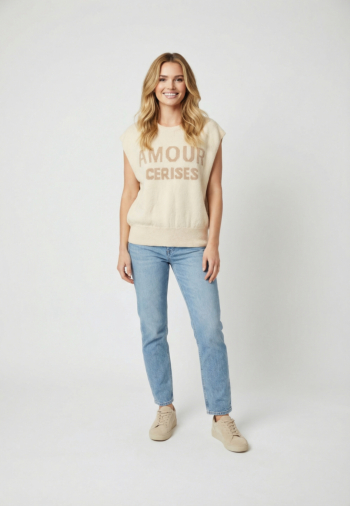 Pull leger Le Temps Des Cerises starky 1999  craie