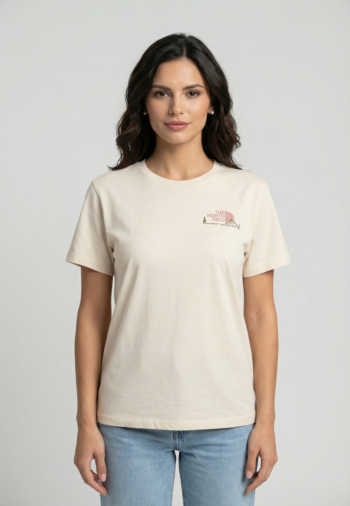 Tee shirt the north face monte regular qli1 white dune