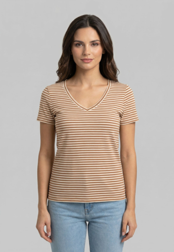 Tee shirt only venus toasted coconut oatmeal+silver glitter (veli)