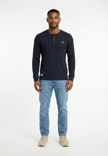 Tee shirt manches longues lacoste th1300 166 marine