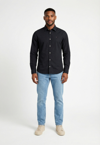 Chemise tommy jeans reg poplin c1g dark blue