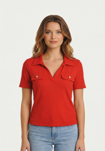 Tee shirt morgan 251-drosso rouge