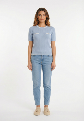 Pull leger morgan 251-mseoul bleu ciel