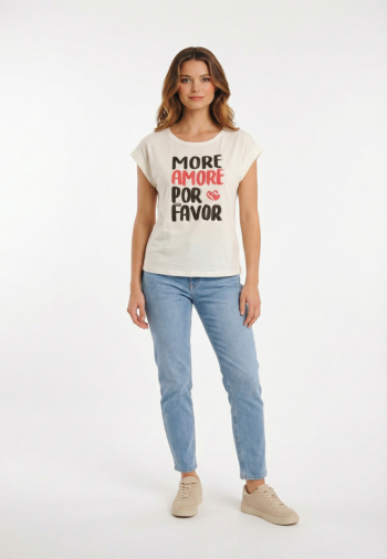 Tee shirt morgan 261-dfavor blanc