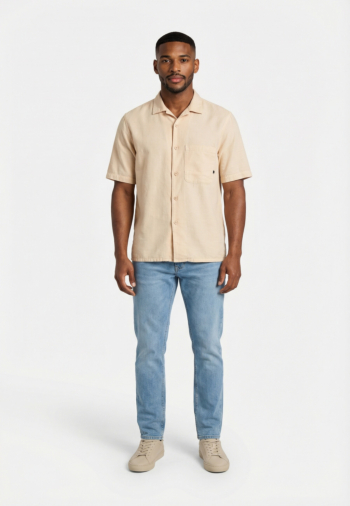 Chemise manches courtes Le Temps Des Cerises sulo 1078  ivory