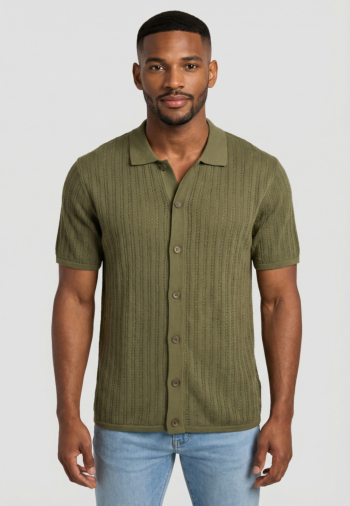 Chemise manches courtes Le Temps Des Cerises nelan 1043  sea spray