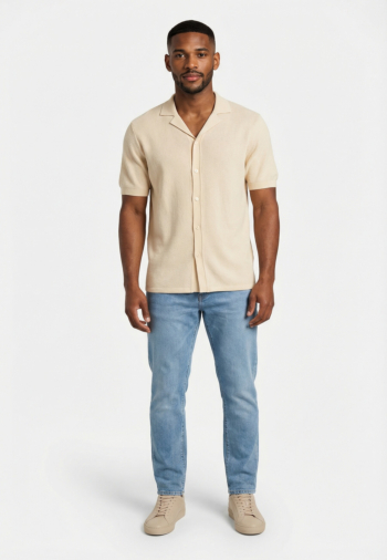 Chemise manches courtes Le Temps Des Cerises vilon 1036  off white