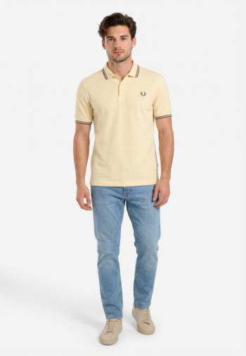 Polos fred perry mm3600 95a ecru/stockprtblu