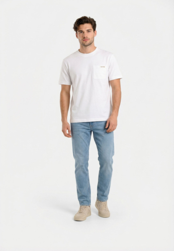 Tee shirt calvin klein jeans ss 20s jersey easy yaf bright white