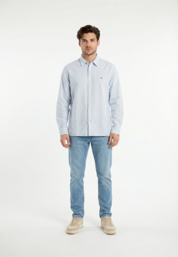 Chemise tommy jeans rlx seersucker s c3q sweet blue stripes